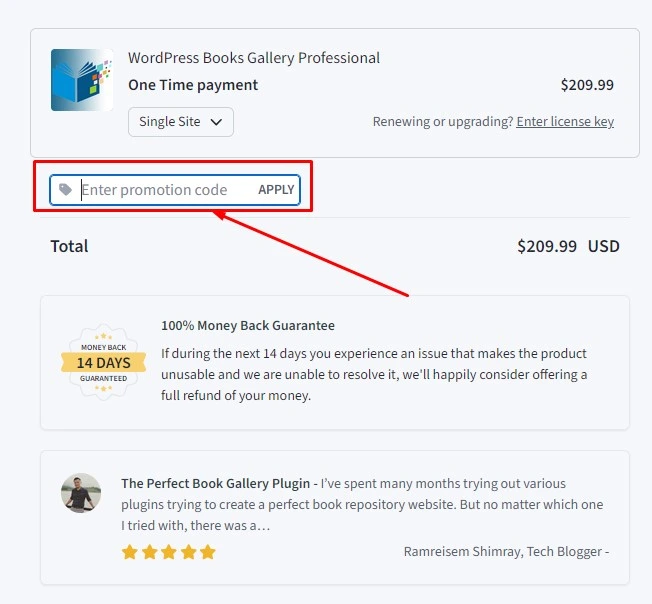 Book gallery promotional code for license