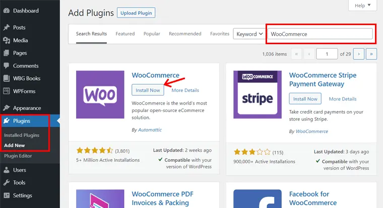 woocommerce install