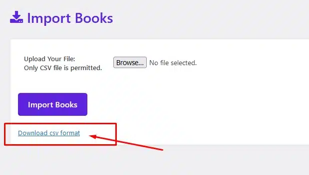 Books gallery CSV bulk import
