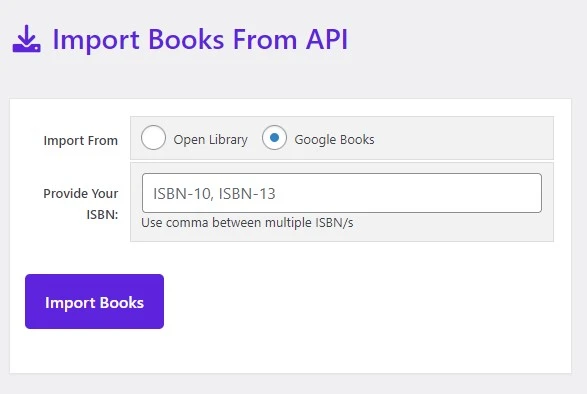 Importing books into WordPress using Google Books API by ISBN