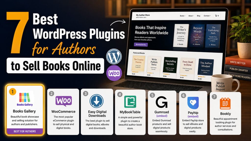 Best WordPress plugins for authors to sell books online 2026 comparison