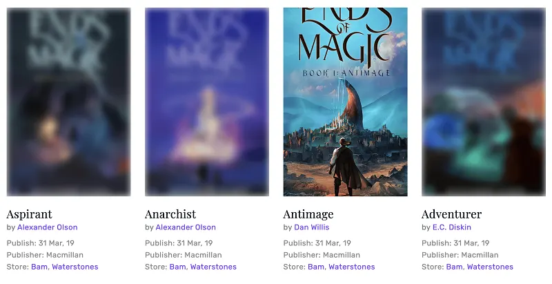 GS Books Showcase WordPress plugin displaying books in grid and flip layout views