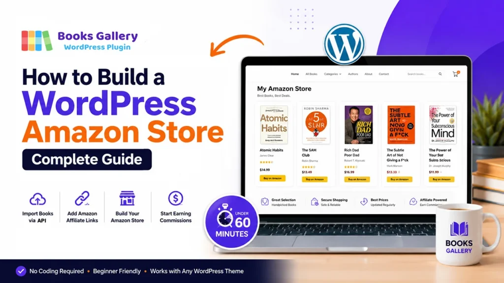 How to build a WordPress Amazon store using Books Gallery plugin step by step guide 2026